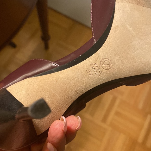 Burgundy  shoes with black heels . Phillip Lim made in Italy - Picture 9 of 11